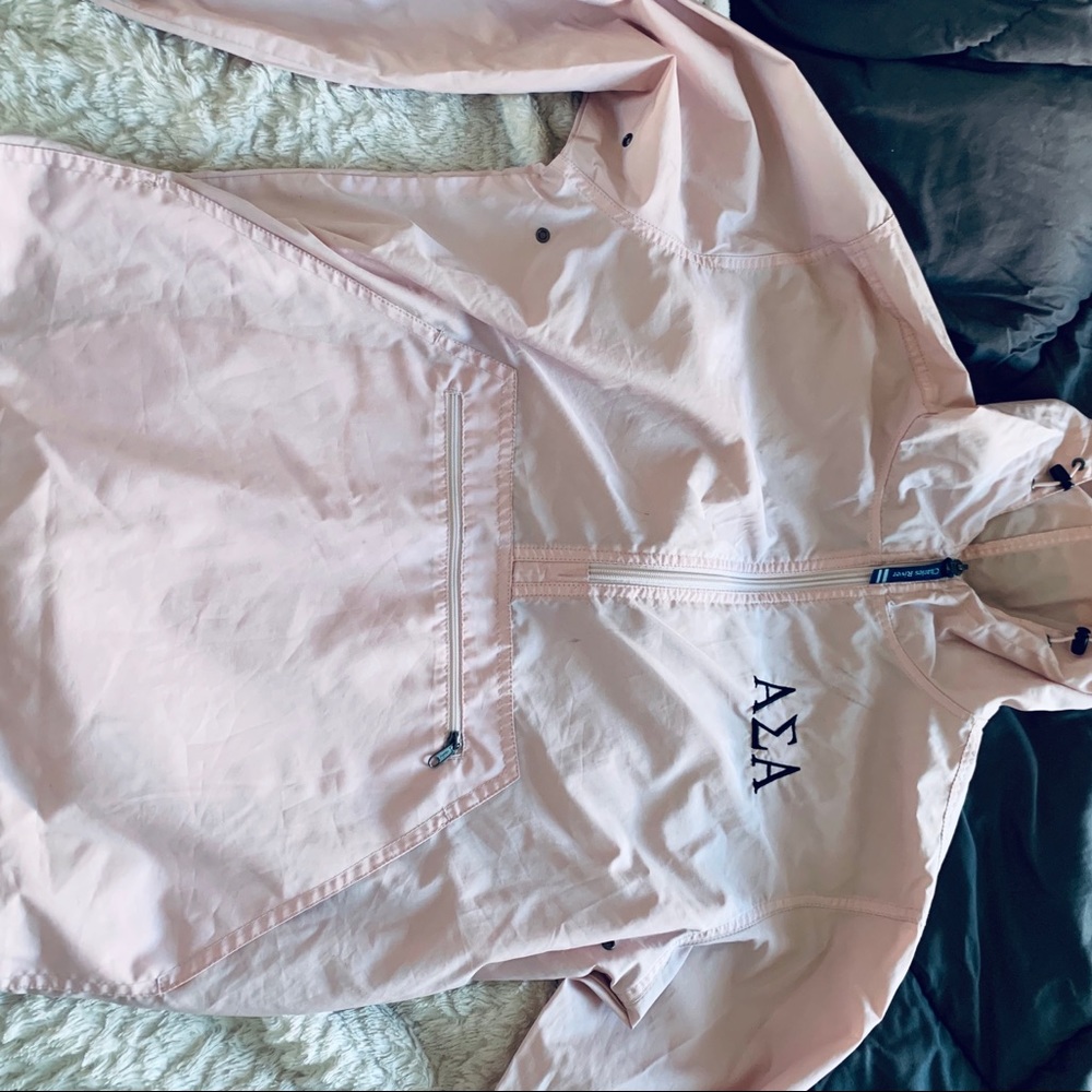 Pink alpha sigma alpha windbreaker